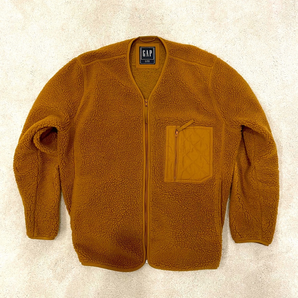 GAP Sherpa Sweater Jacket Men XL